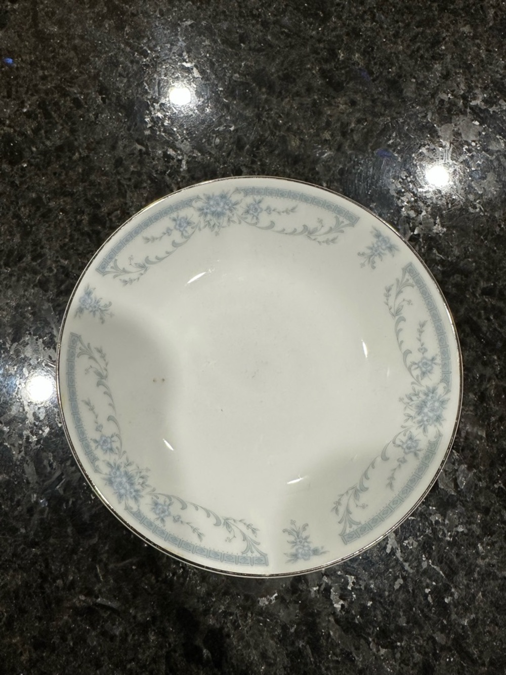 Sheffield Blue Whisper Porcelain Fine China Blue & White Dessert/Fruit Bowls - 4